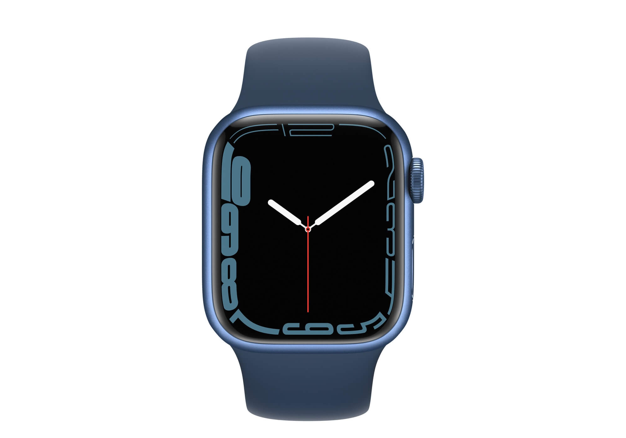 苹果 Apple Watch Series 7 GPS 41mm蓝色铝表盘 运动表带,现在到手429欧!!