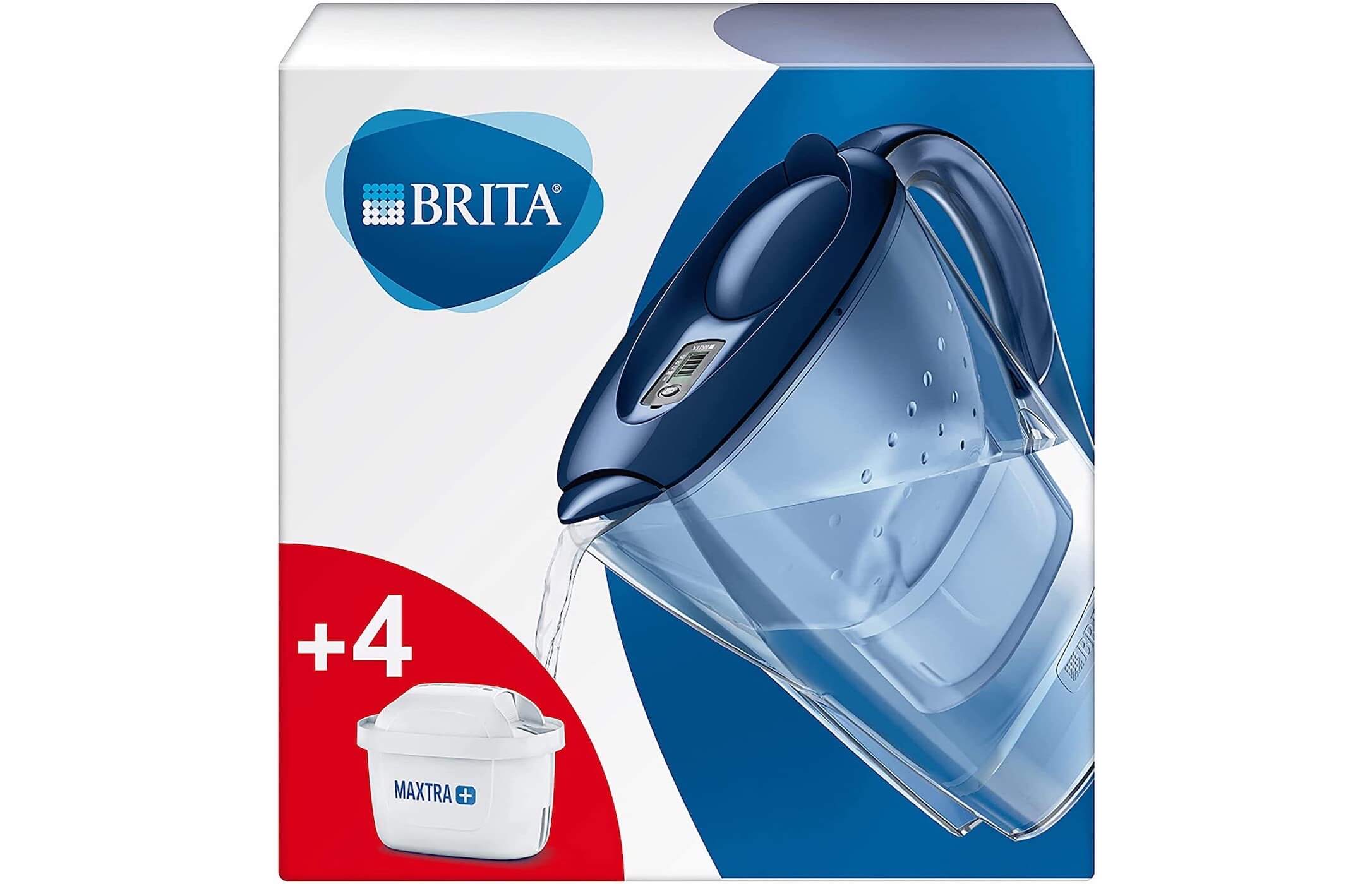 德国碧然德 BRITA Marella 滤水壶 蓝色 带4个Maxtra+滤芯,到手23.18欧,原价29.99欧!特价!