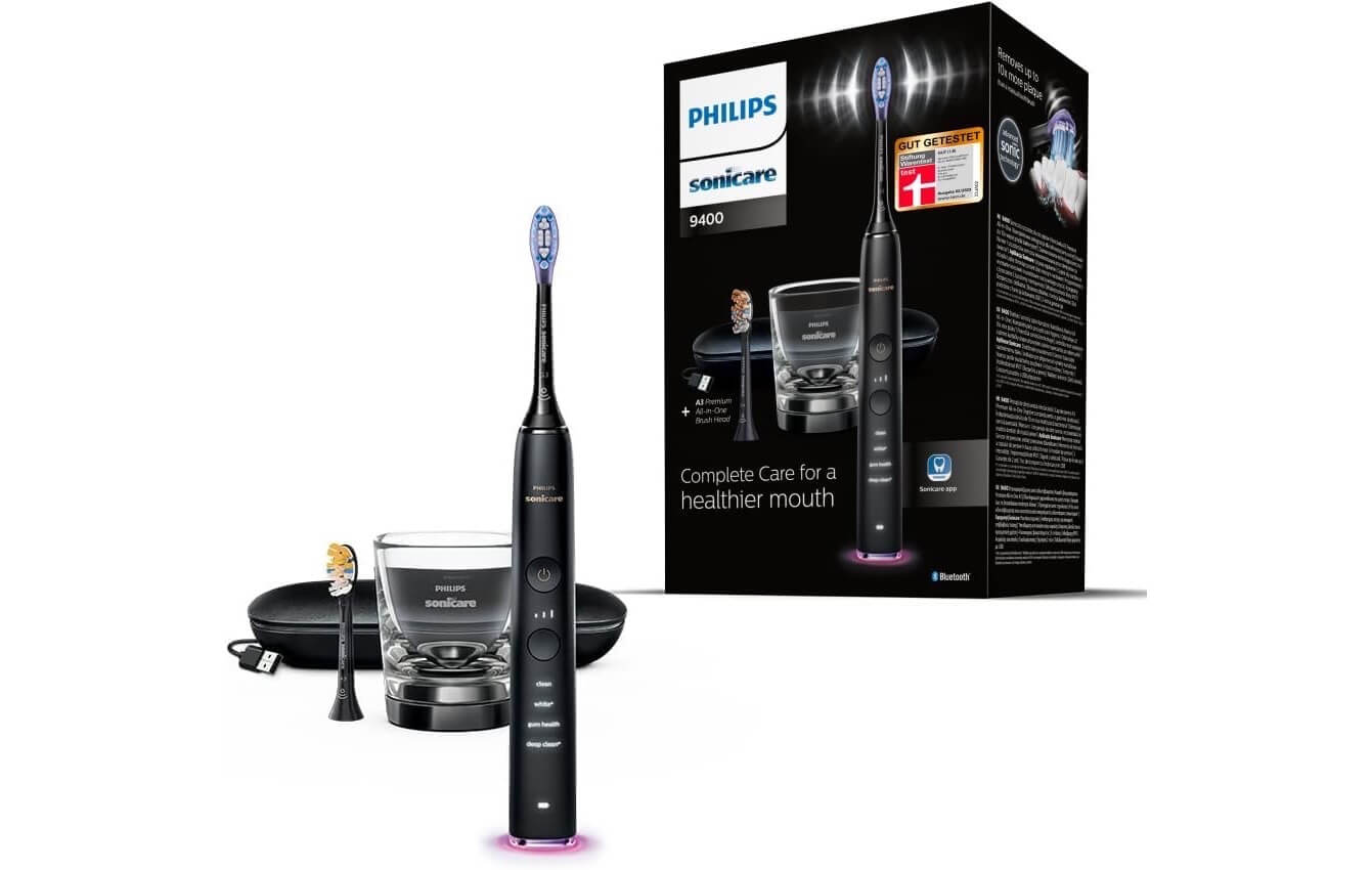 飞利浦 Philips Sonicare DiamondClean HX9917/89 钻石亮白电动牙刷 黑色 带充电杯和旅行收纳盒,到手174.99欧,原价279.99欧!