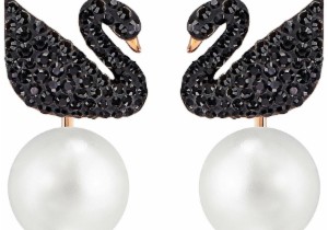 施华洛世奇 Swarovski全场8折折！Swarovski 黑天鹅穿孔耳环，原价89欧，到手71.2欧！