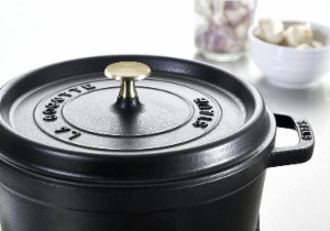 STAUB Gusseisen 圆口珐琅铸铁锅 24cm 3.8L 黑色 法国制造，到手117.99欧，原价239欧！特价！